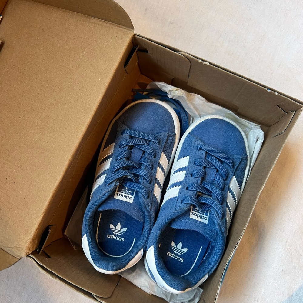 Adidas Blue and White Classic Sneakers